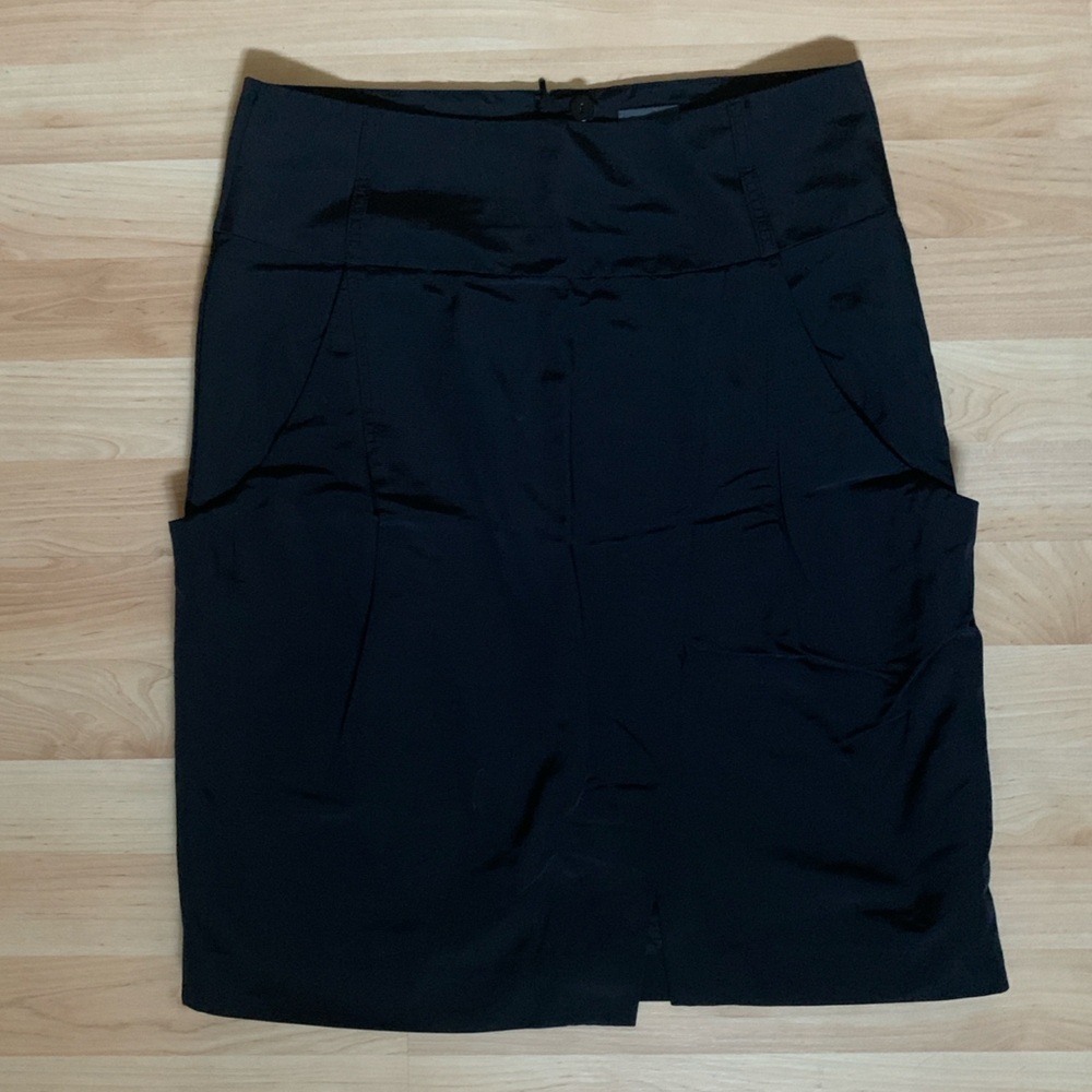 Mexx Black Pencil Skirt Size 10 Career Office Knee Length Lined Pockets